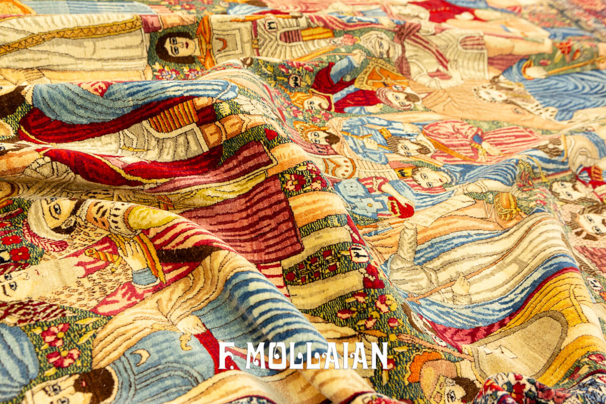 Rare Rug Mashahir Figurative Kerman Ravar n°:695181